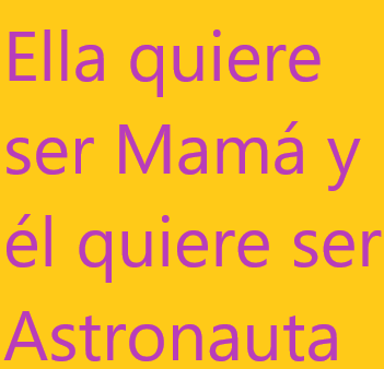 LLA QUIERE SER MAM Y L ASTRONAUTA
