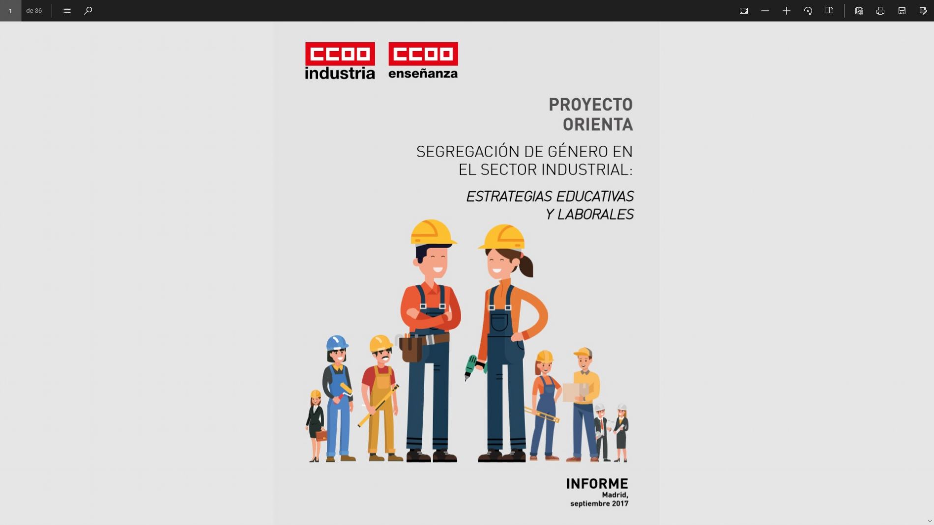 pantallazo proyecto orienta ccoo mujer sector industrial